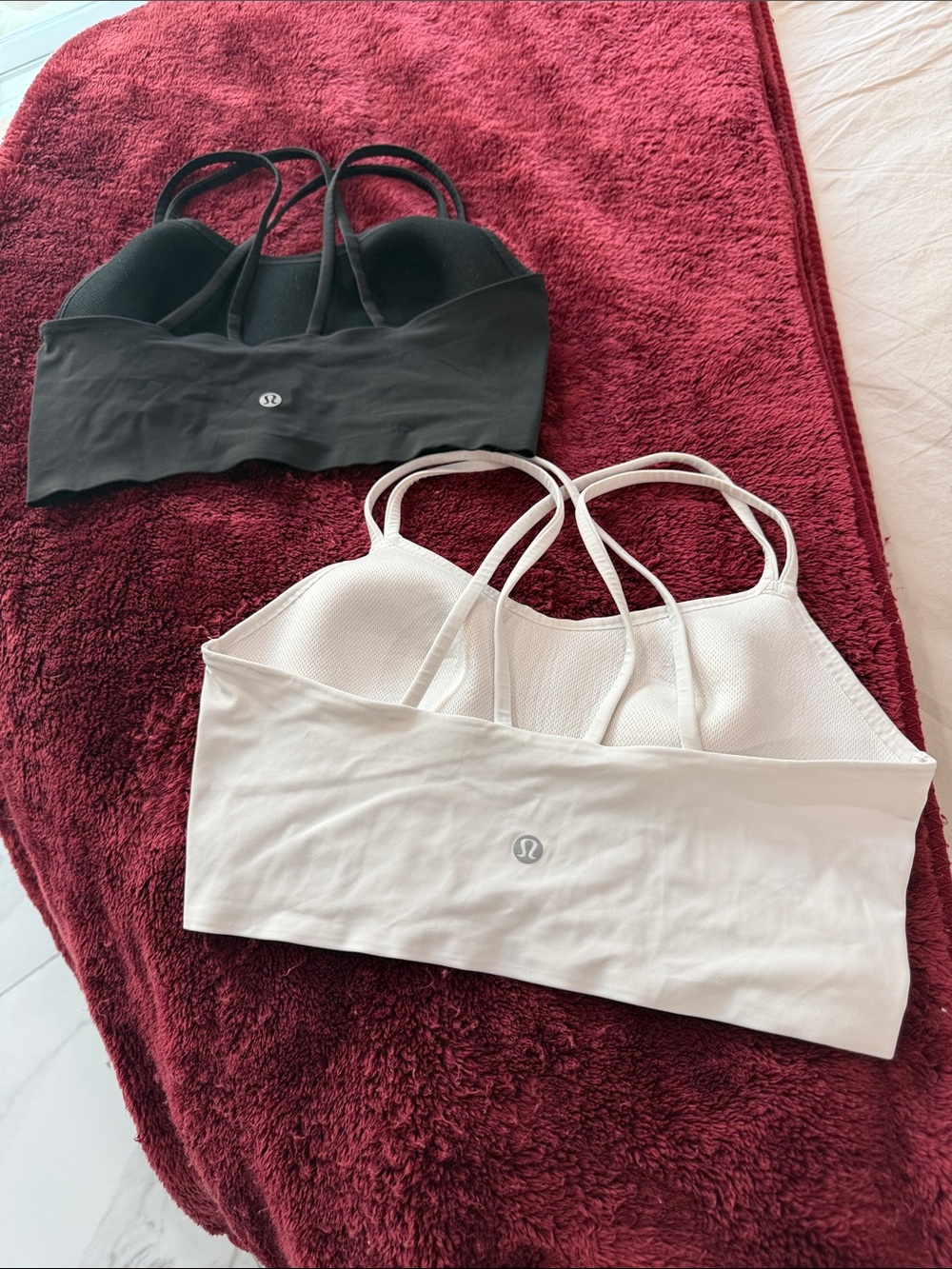 lululemon athletica Strappy Light Support Sports Bras - Black & White